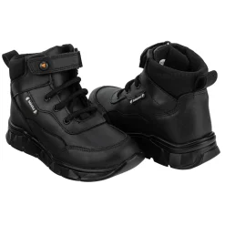 Bota Botín Casual Escolar Negro Niño Blasito 05418