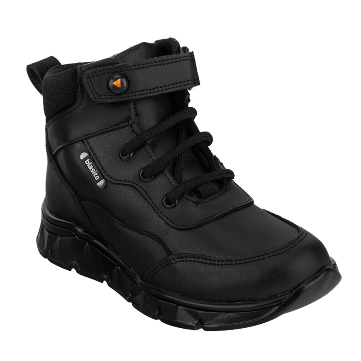 Bota Botín Casual Escolar Negro Niño Blasito 05418