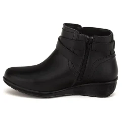 Bota Botín Piel Negro Tacón corrido Para Mujer Epidemia 02046
