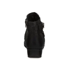 Bota Botín Piel Negro Tacón corrido Para Mujer Epidemia 02046