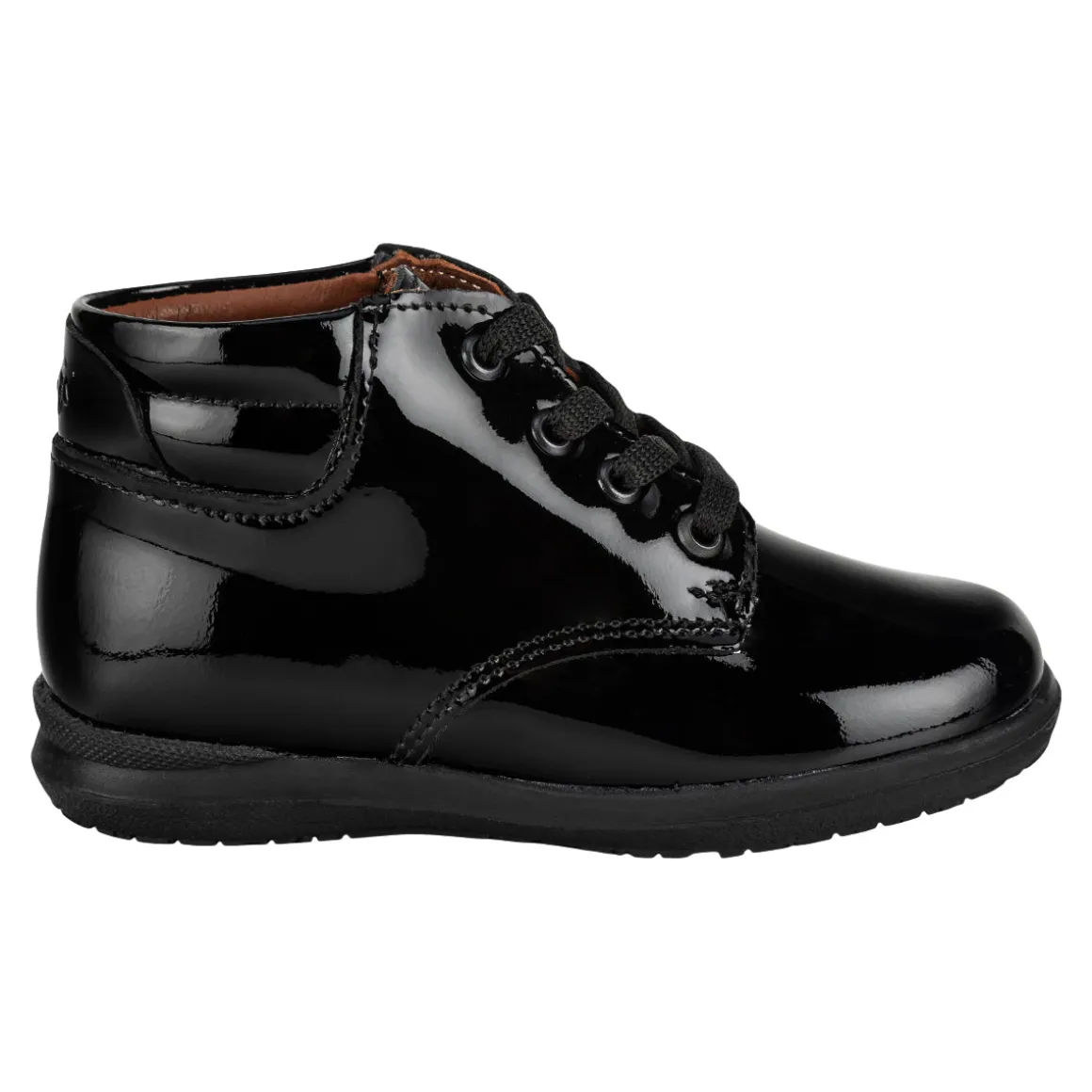 Bota Escolar Dogi Para Niño De Charol 08535