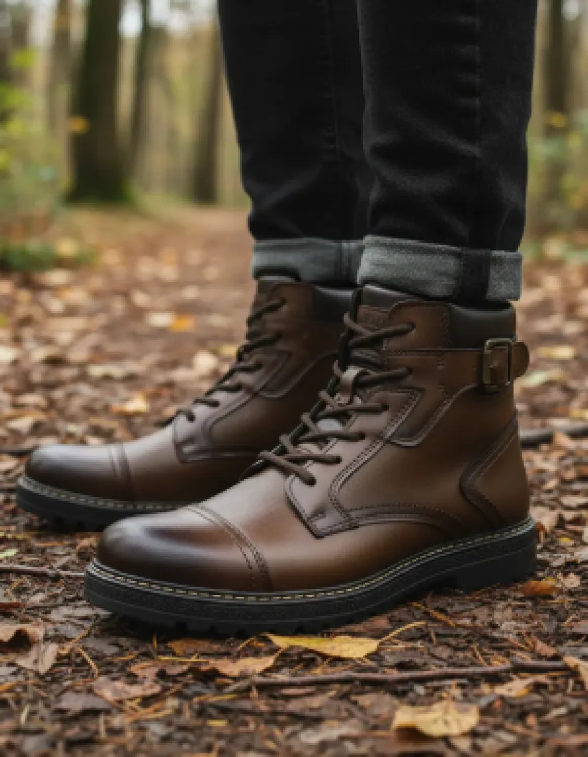 Bota Happy Shoes Para Hombre Chukka De Cuero 08452