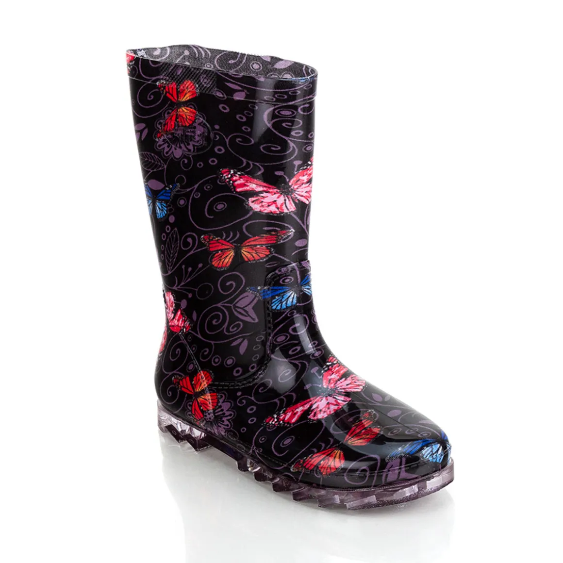 Bota Lluvia Mariposa Para Mujer Pinet 04267