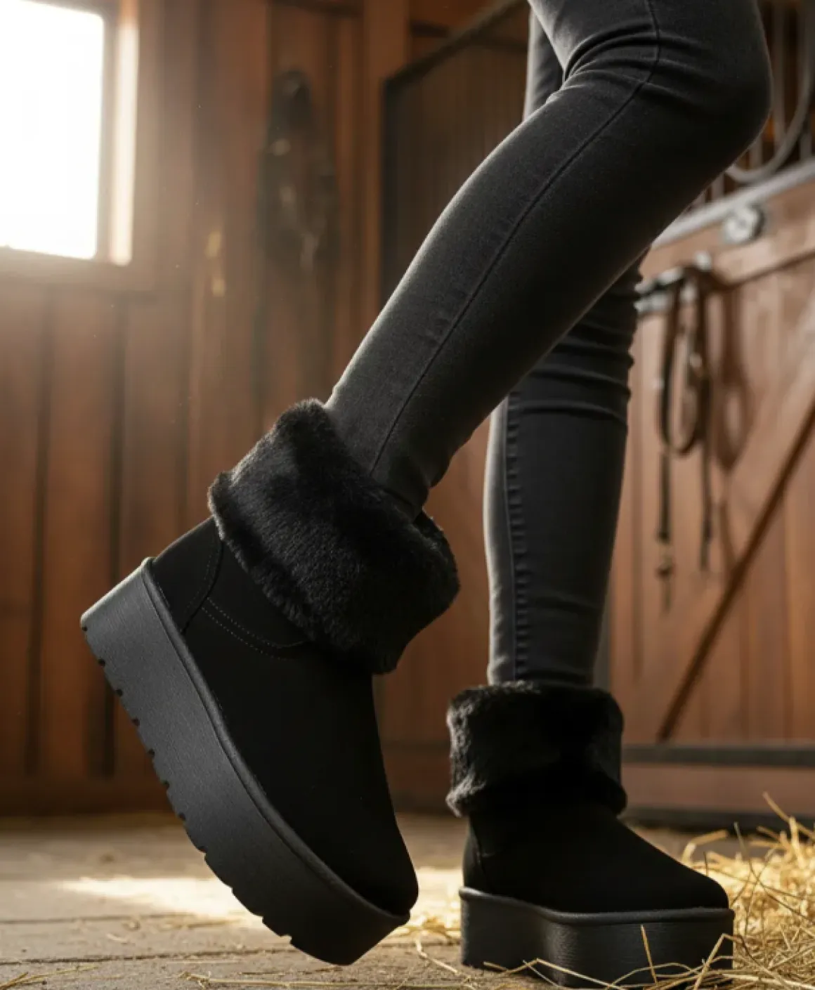 Botas Invernales Con Plataforma Para Mujer 08377