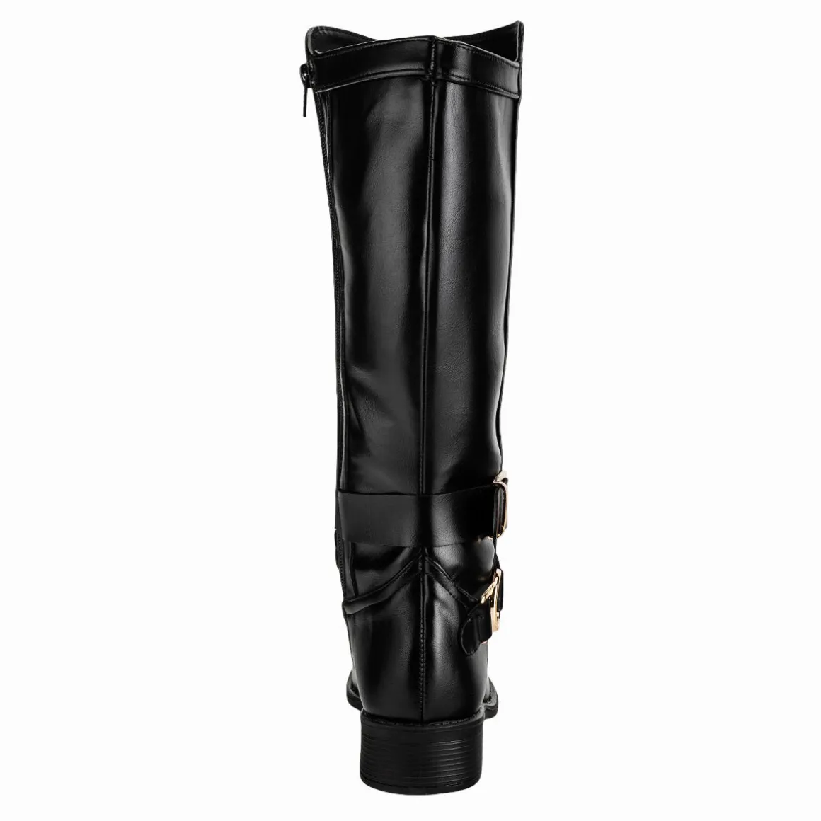 Botas Tipo Equitación Doble Hebilla Para Mujer Fusión 07966