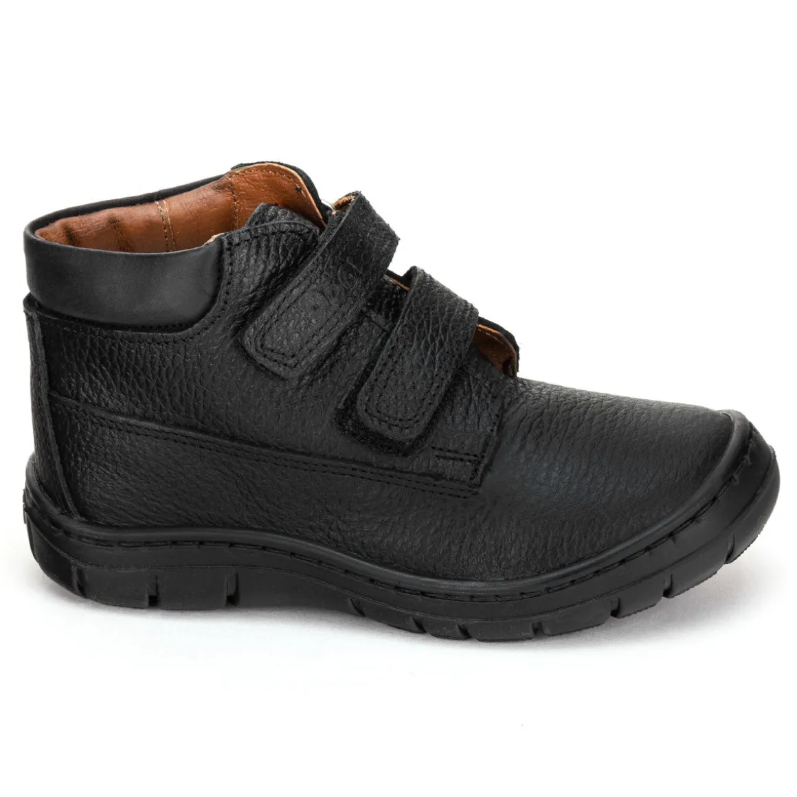 Botín Escolar Dogi Para Niño Piel Negro Velcro 02048