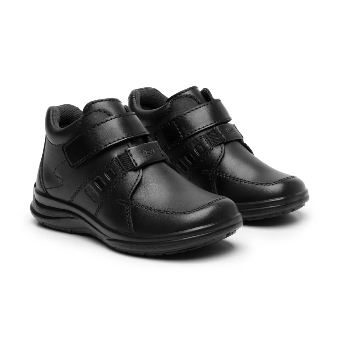 Botín Flexi Para Niño Velcro Negro 04187
