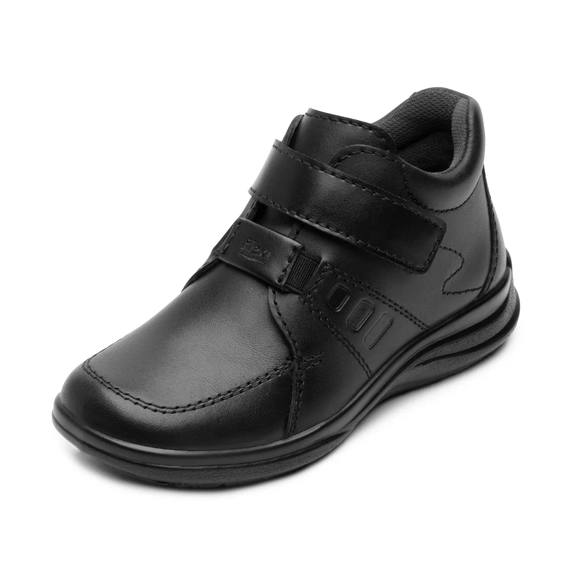 Botín Flexi Para Niño Velcro Negro 04187