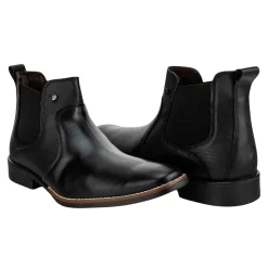 Botín Lugo Conti Para Hombre Vestir Tipo Chelsea Negro 17h684 00039