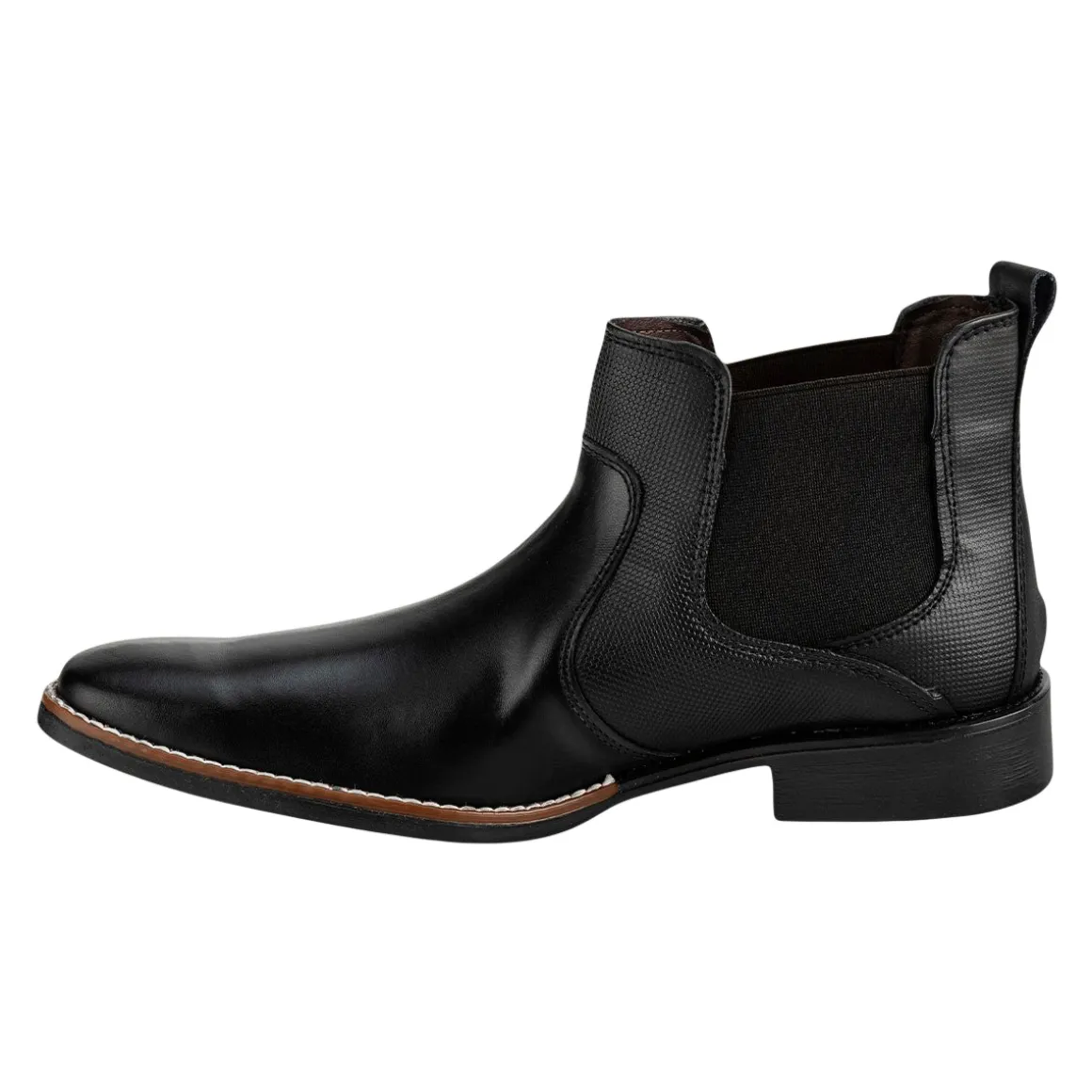 Botín Lugo Conti Para Hombre Vestir Tipo Chelsea Negro 17h684 00039