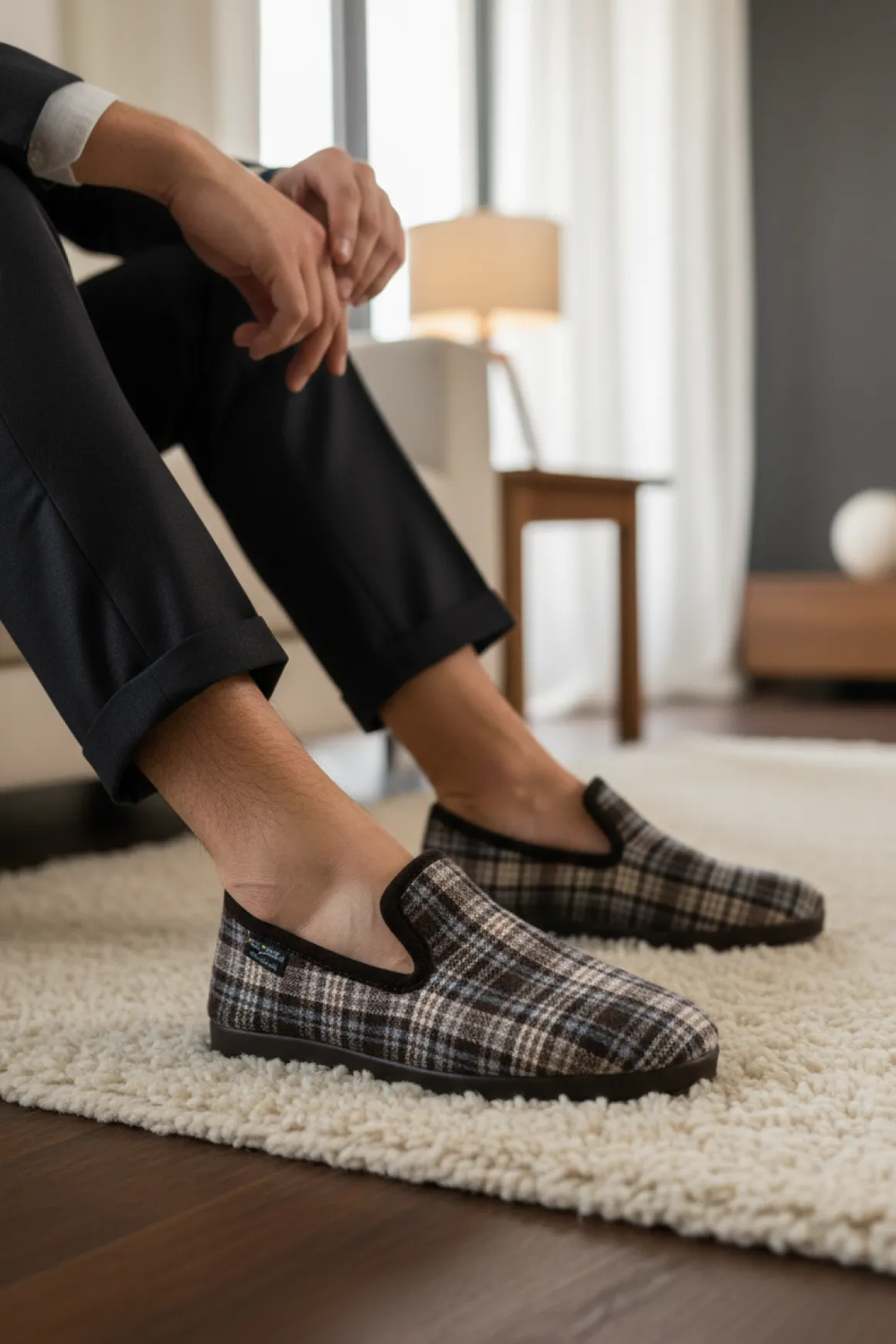 Pantufla Confort Cuadros Para Hombre Extra Confort 07362-63