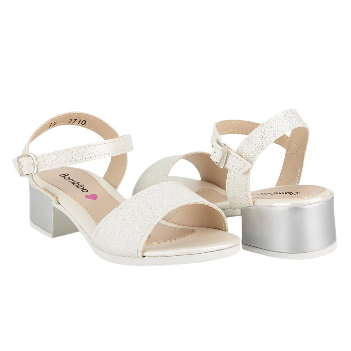 Sandalia Bambino Para Niña Casuales Tacón 04978