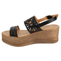 Sandalia Floral Cuña Para Mujer Joza 06502