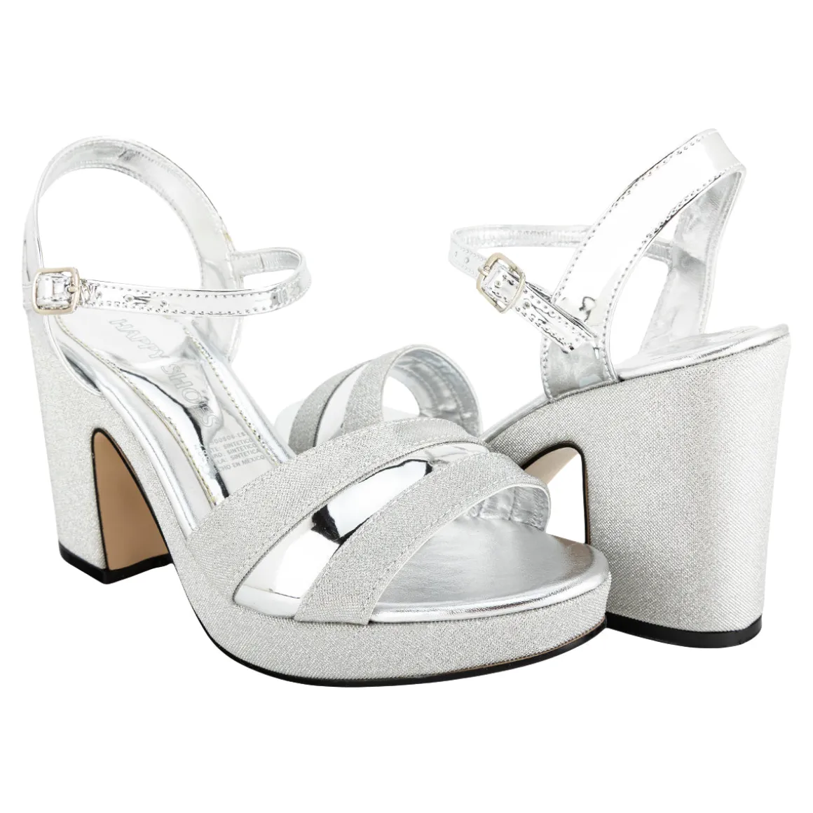 Sandalia Happy Shoes Para Mujer Fiesta Graduación Plataforma 08253