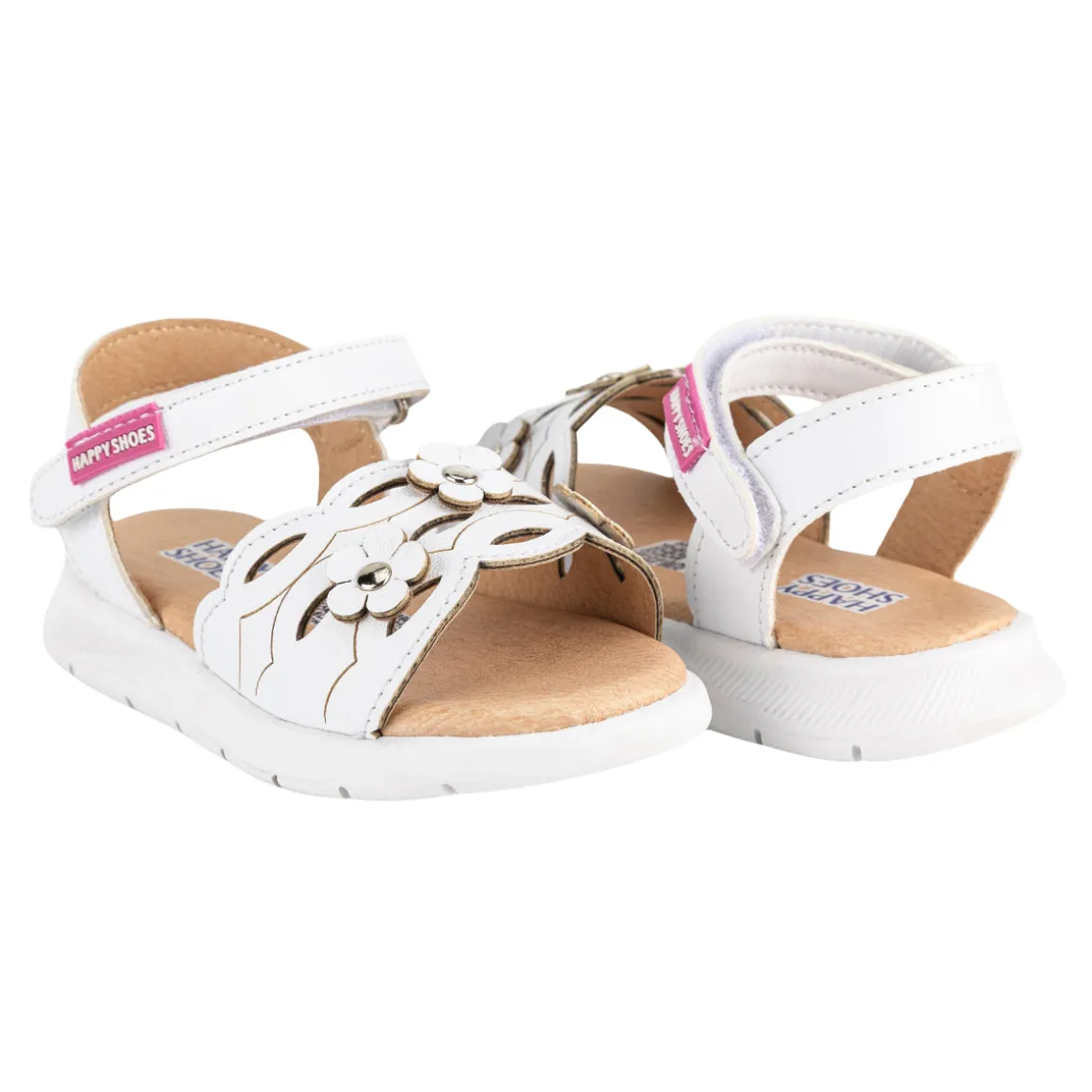 Sandalia Happy Shoes Para Niña Floral 08469