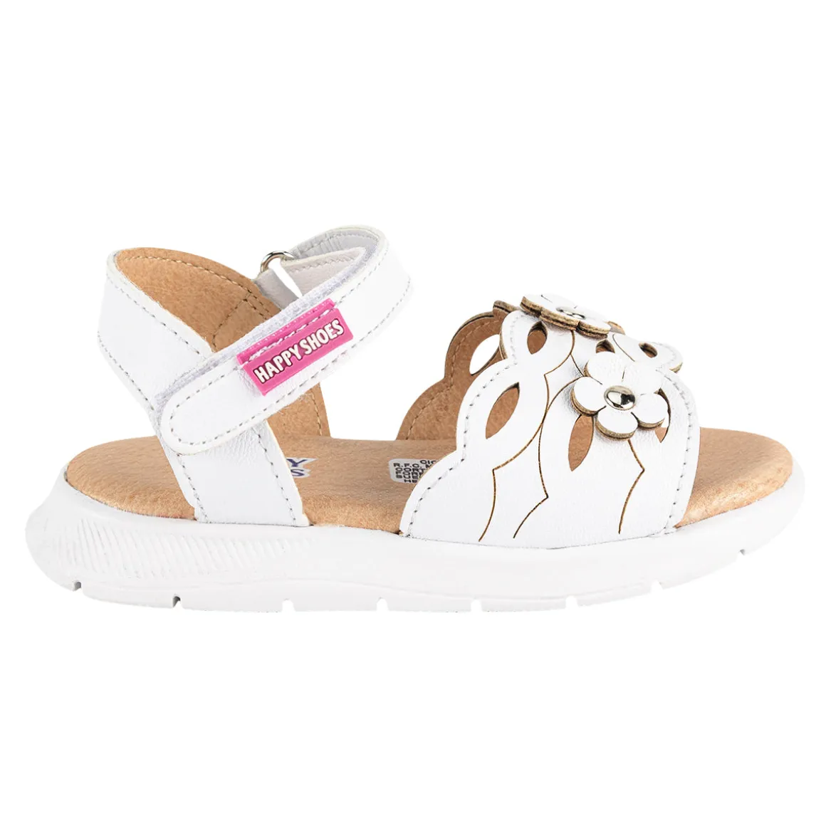 Sandalia Happy Shoes Para Niña Floral 08469