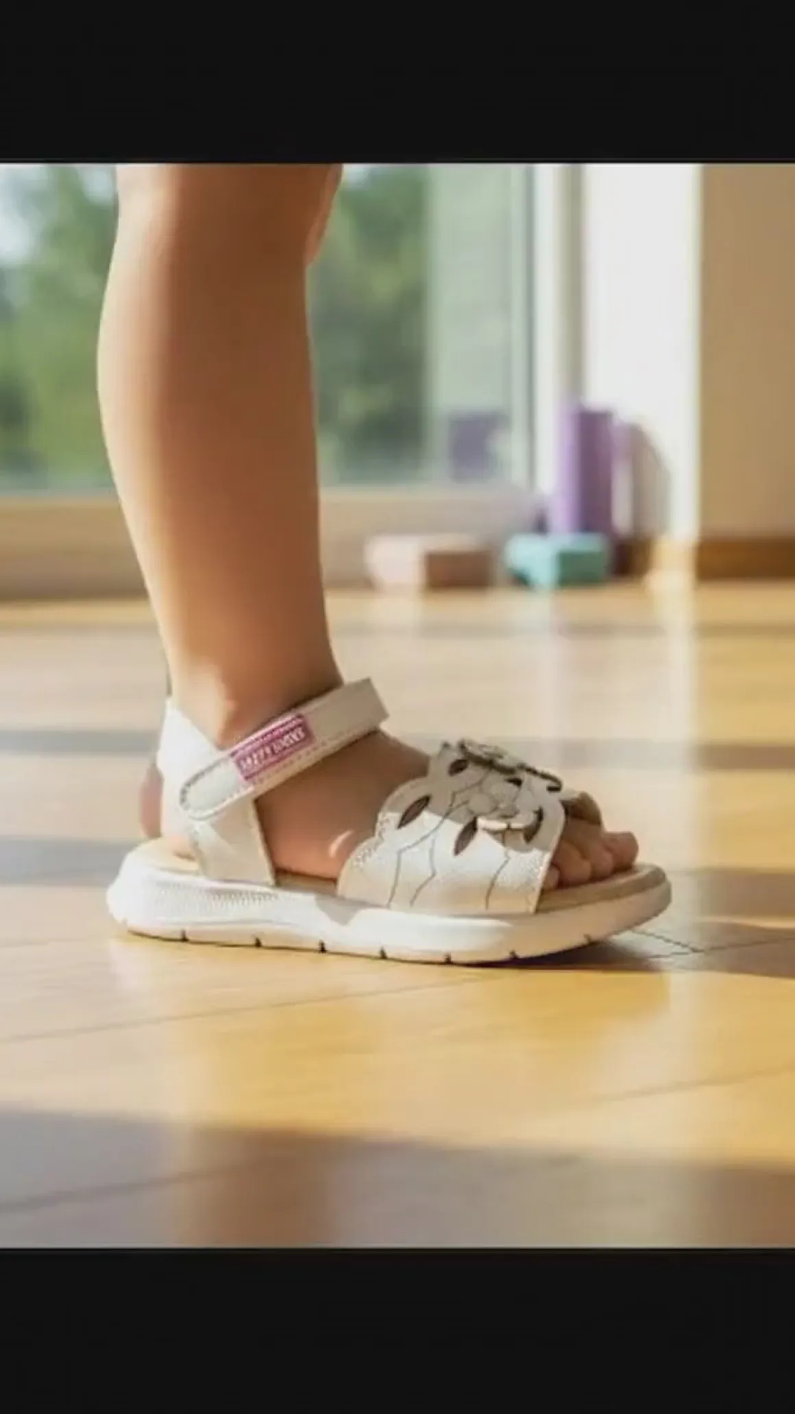 Sandalia Happy Shoes Para Niña Floral 08469