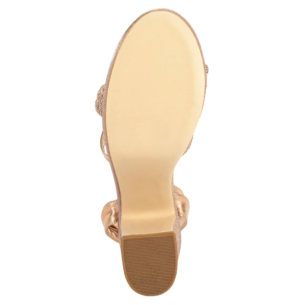 Sandalias Happy Shoes Para Mujer Fiesta Graduación Tacón Grueso Glamour 08249-50