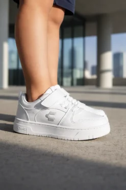 Tenis Blancos Charly Para Niño Sway Gs Casual Moda 08760