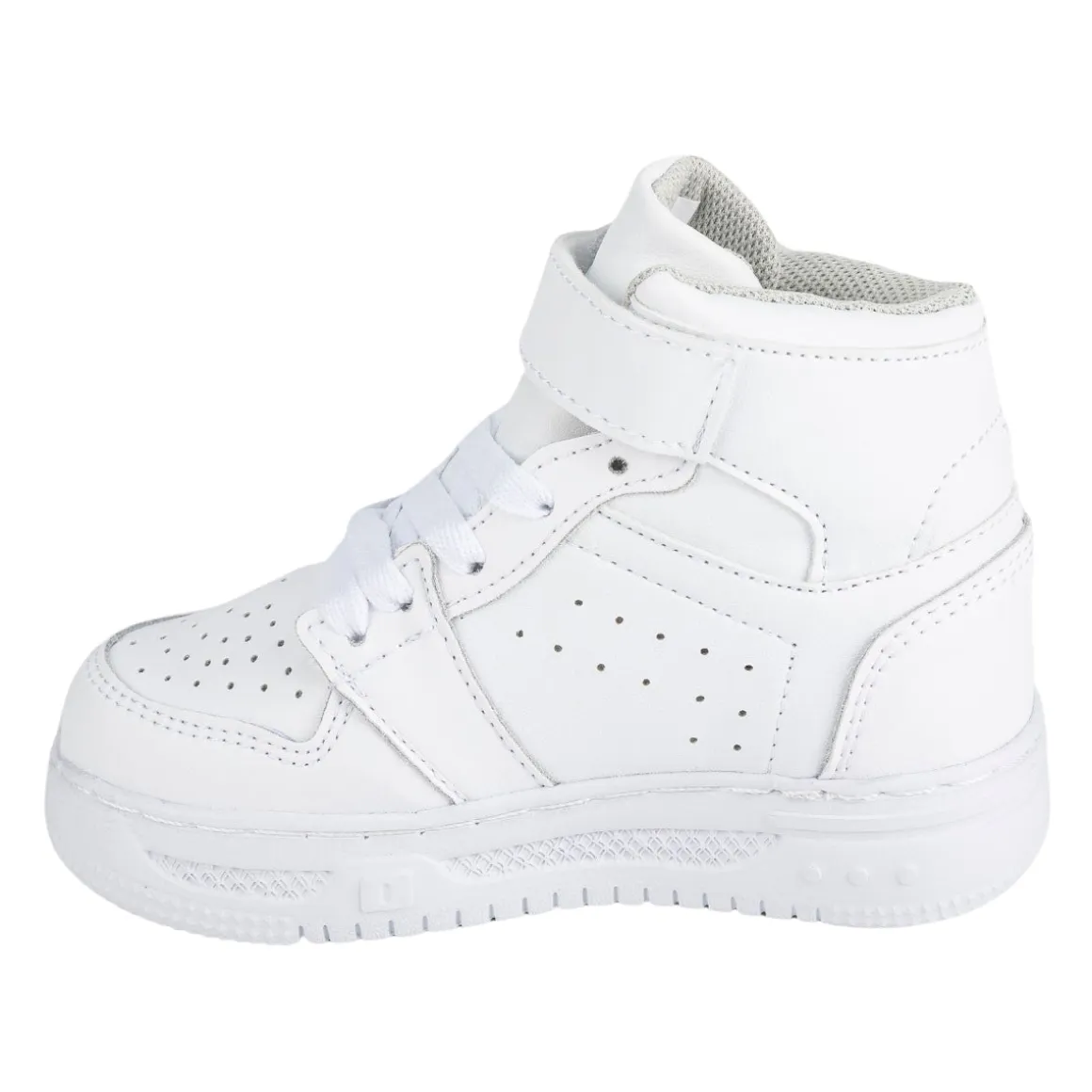 Tenis Blancos Escolar Bota Casual Velcro Para Niño Blasito 05534