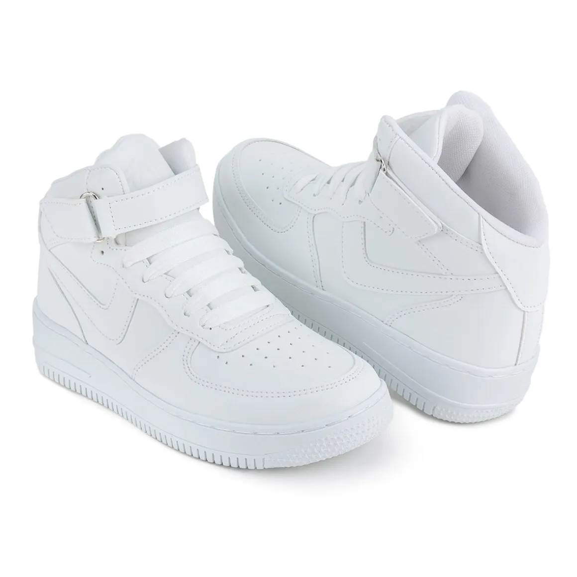 Tenis Blancos Escolar Bota Casuales Niño Stampa 05335