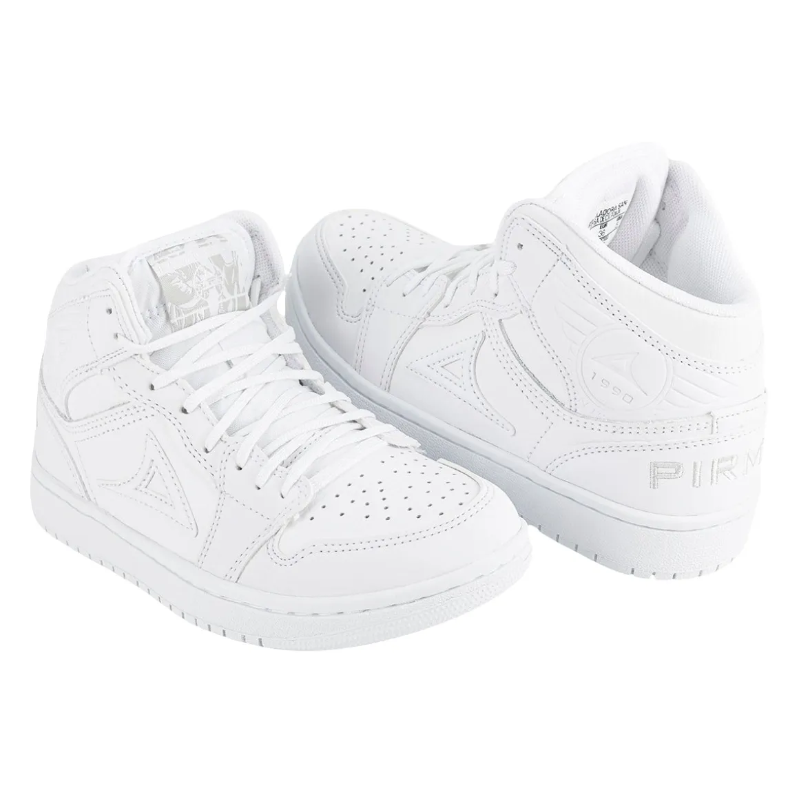 Tenis Blancos Escolar Bota Casuales Moda Para Niño Joven Pirma 05814