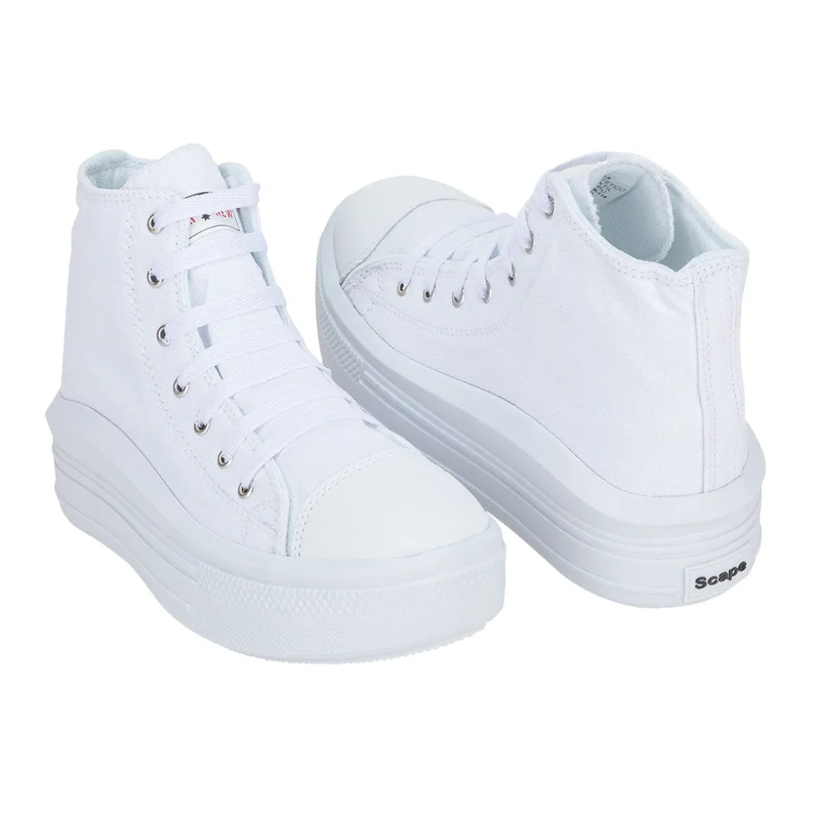 Tenis Blancos Escolar Casual Niña Scape 03535-37