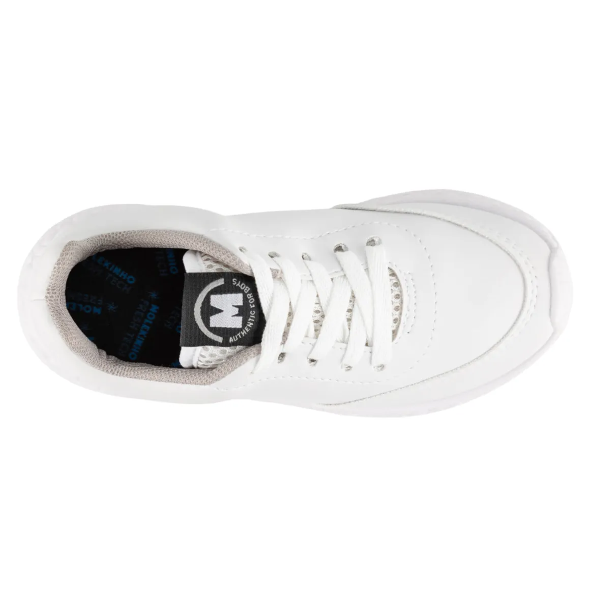 Tenis Blancos Escolar Deportivo Para Niño Molekinho 08935