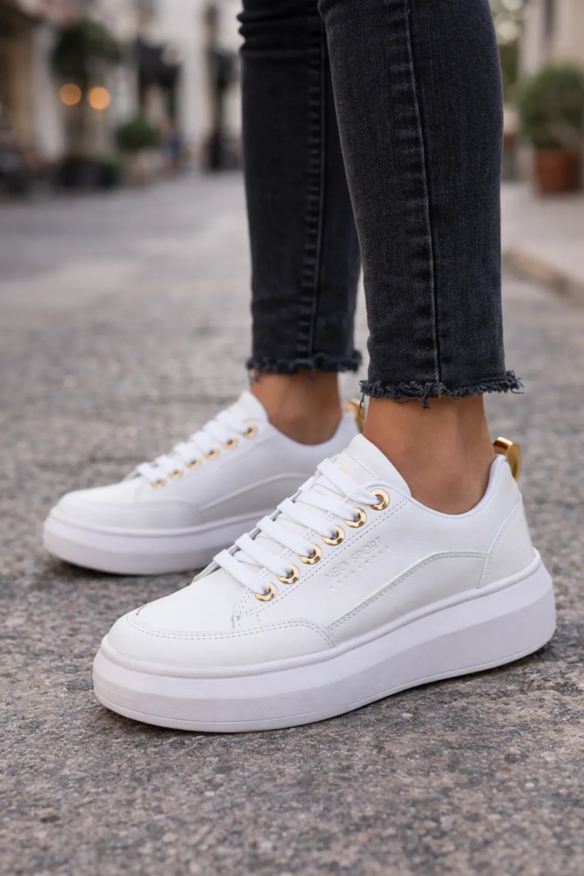 Tenis Blancos Moda Urbano Para Mujer Neo Sport 03965