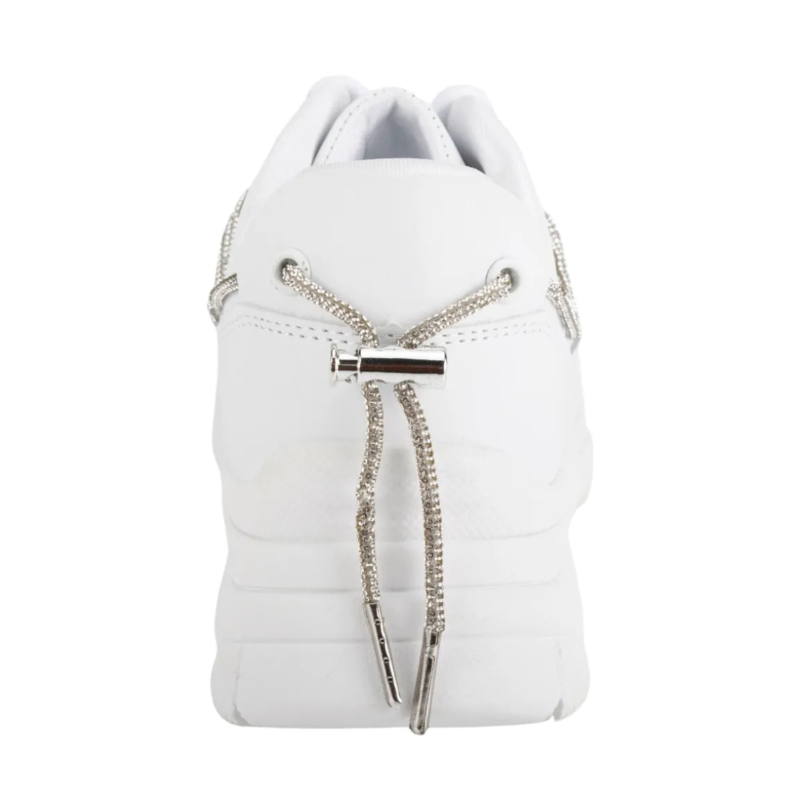 Tenis Blancos Plataforma Brillos Para Mujer Neosport 05216