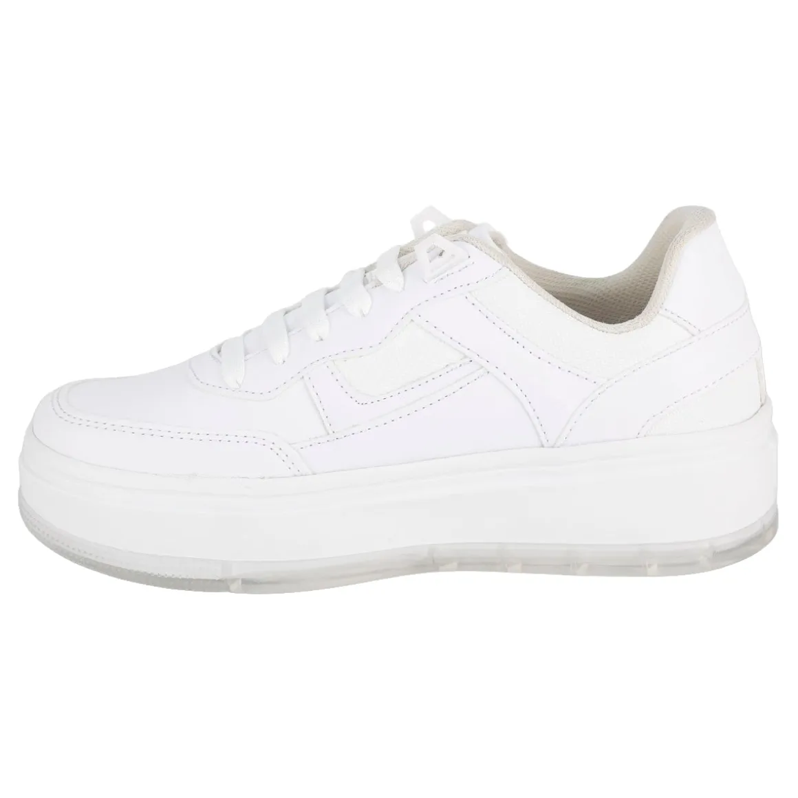Tenis Blancos Plataforma Para Mujer Neosport 05571