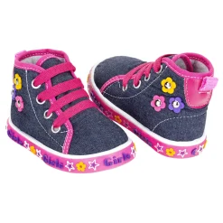 Tenis Moda Flores Mezclilla Niña Gonaykids 02190