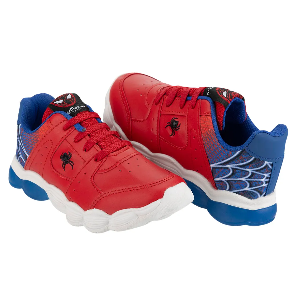 Tenis Moda Luz Led Spider Man Niño Kings Lu 06318
