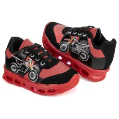 Tenis Motocicleta Luz Led Niño Stampa 04815