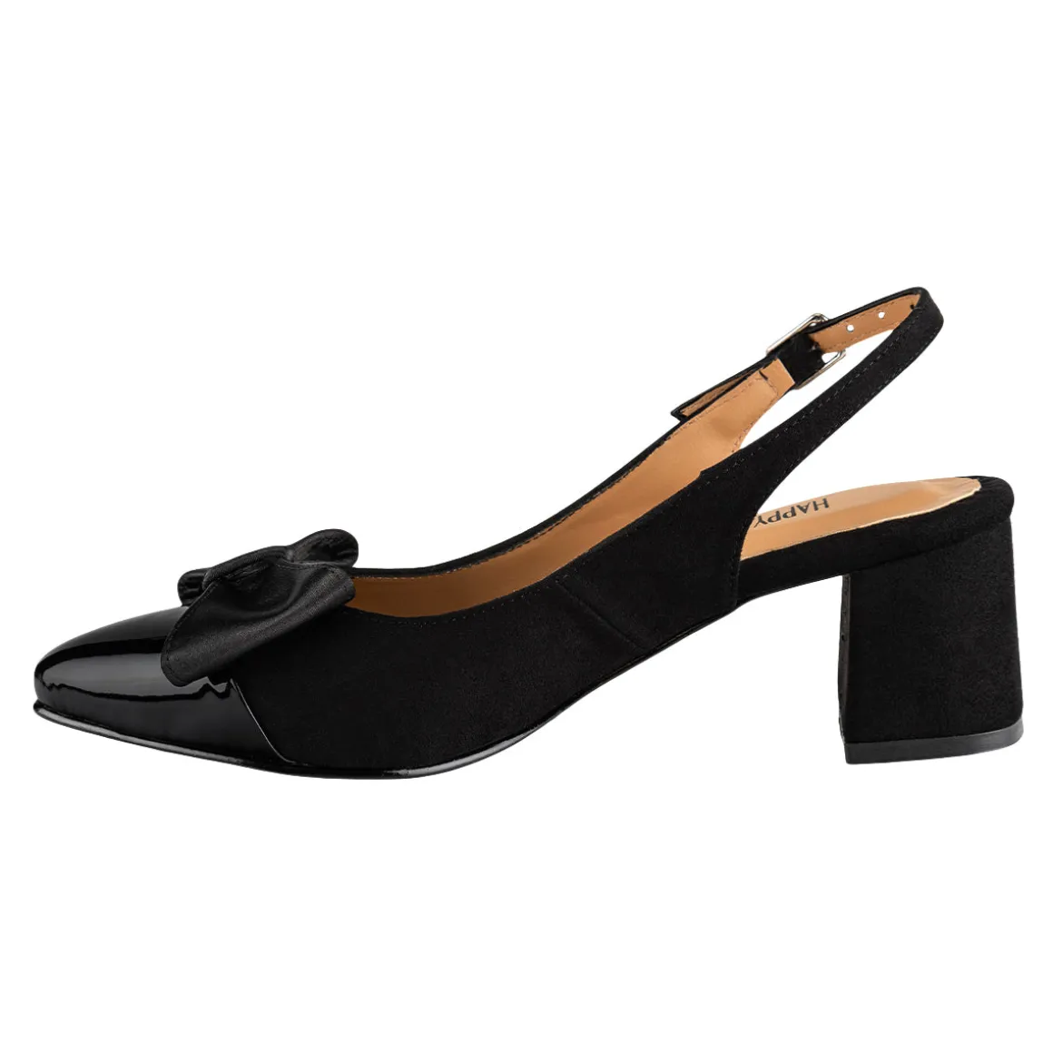 Zapatilla Happy Shoes Para Mujer Slingback Moño 08939-40
