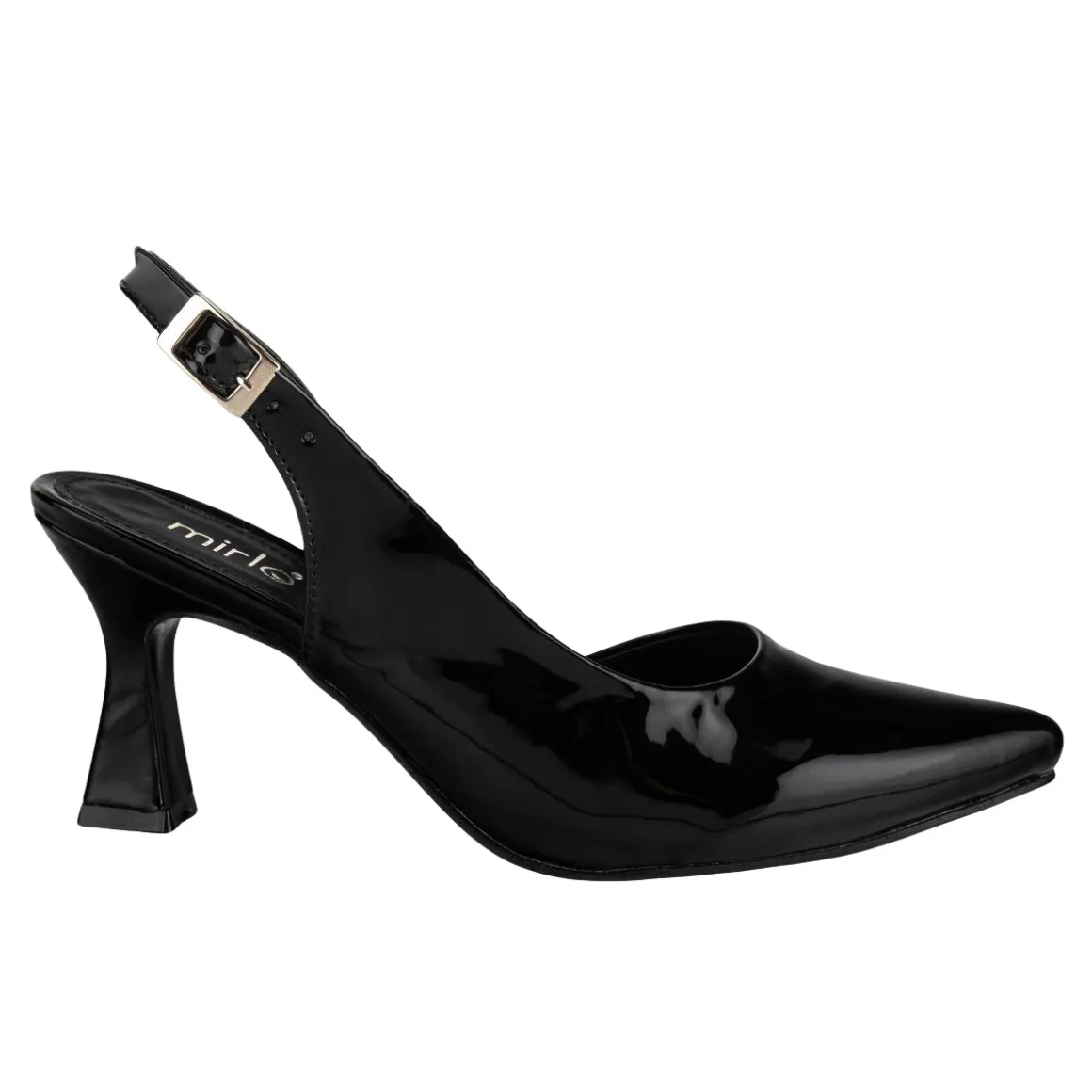 Zapatillas Slingback Tacón Acampanado Para Mujer Fiesta Graduación 08989