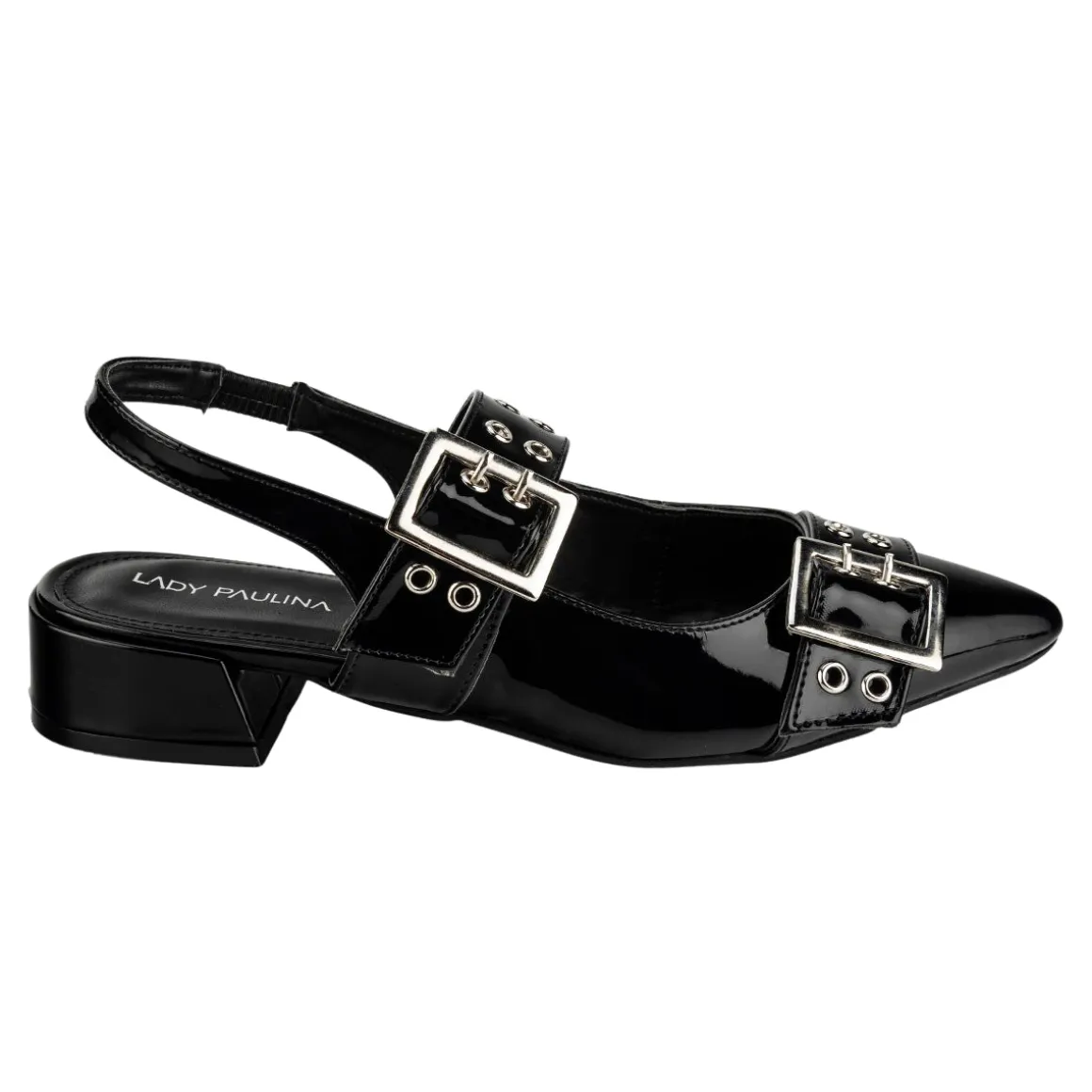 Zapato Casual Tacón Hebilla Para Mujer Lady Paulina 06204