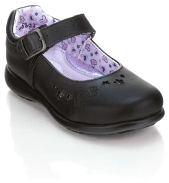 Zapato Escolar Bambino Para Niña Negro Hebilla 02906