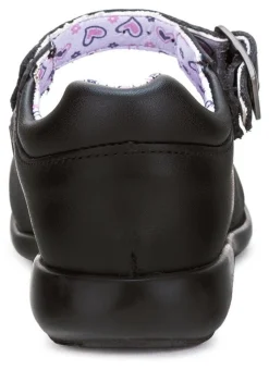 Zapato Escolar Bambino Para Niña Negro Hebilla 02906