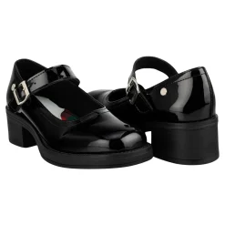 Zapato Escolar Chabelo Para Niña Junior Tacón Cuadrado 07226