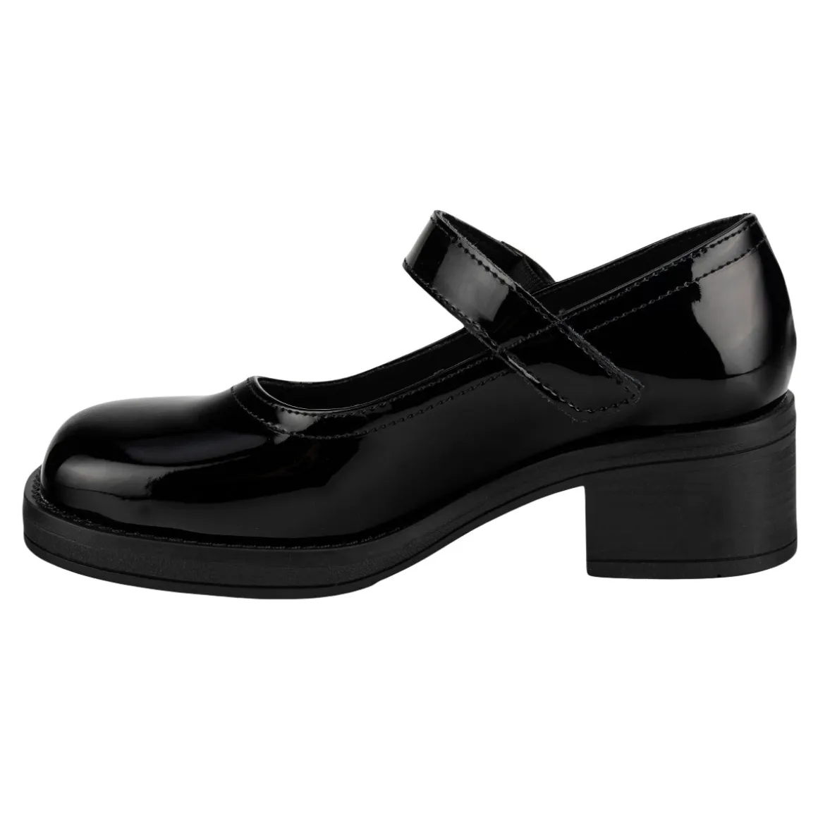 Zapato Escolar Chabelo Para Niña Junior Tacón Cuadrado 07226