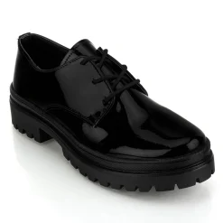 Zapato Escolar Charol Negro Para Junior Niña Blasito 04494