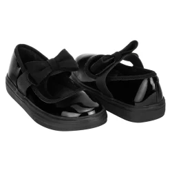 Zapato Escolar Clásico Charol Moño Para Niña Karsten 03500