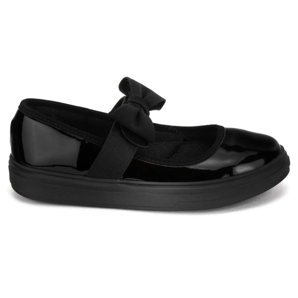 Zapato Escolar Clásico Charol Moño Para Niña Karsten 03500