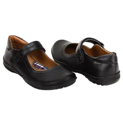 Zapato Escolar Coqueta Para Niña Negros Piel Casuales Flats 00140/141