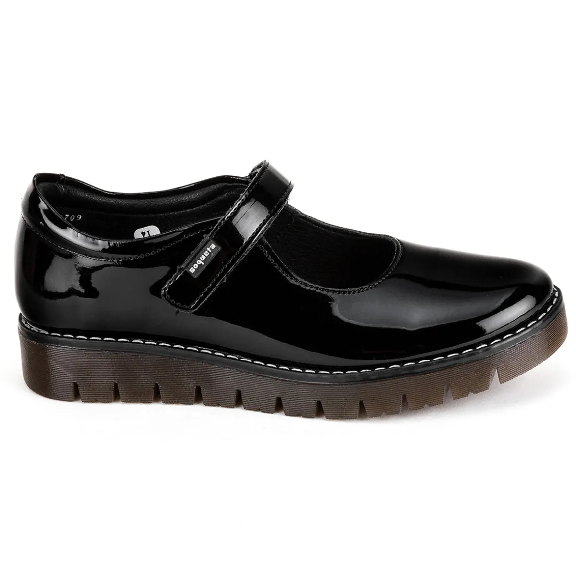 Zapato Escolar Coqueta Para Niña Plataforma 04364