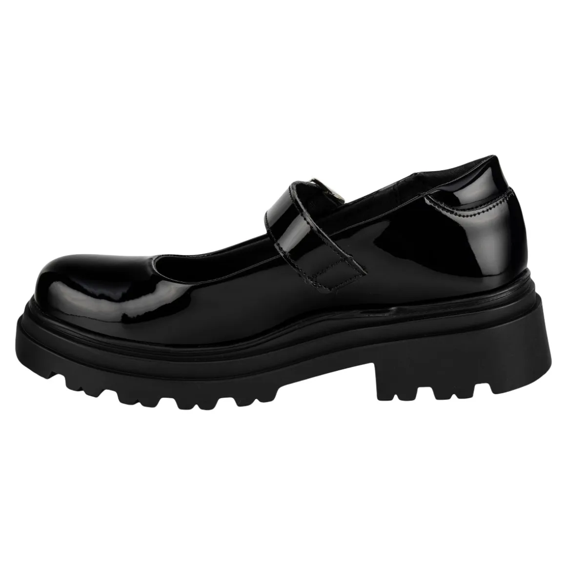 Zapato Escolar Coqueta Para Niña Tacón Chunky Junior 07210