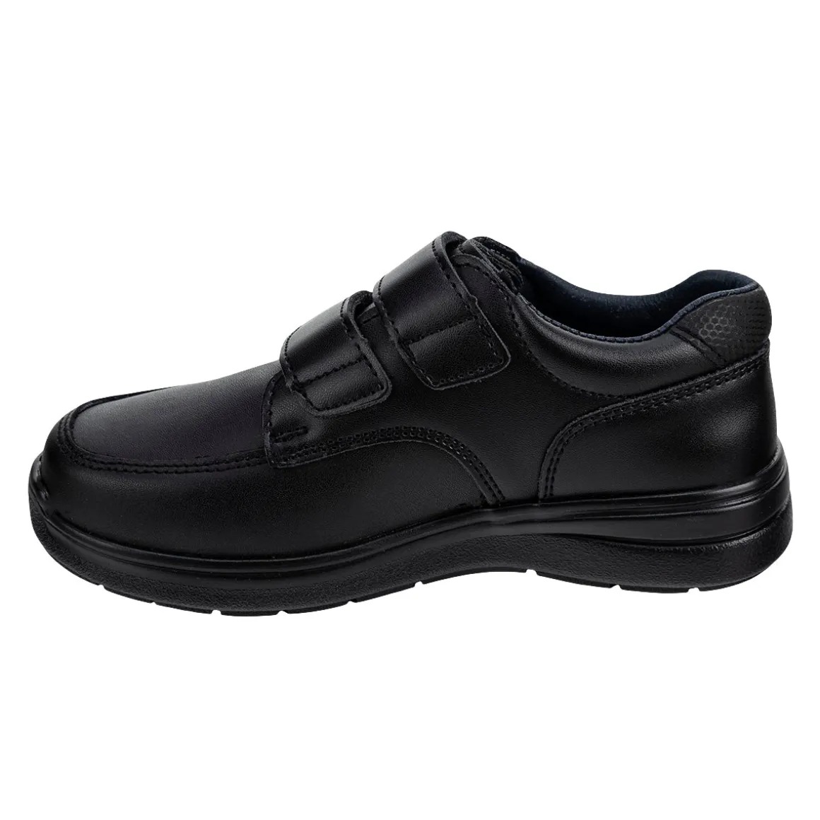 Zapato Escolar Velcro Negro Niño Yuyin 05598