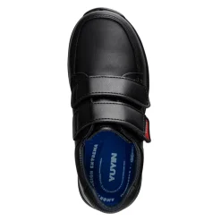 Zapato Escolar Velcro Negro Niño Yuyin 05598