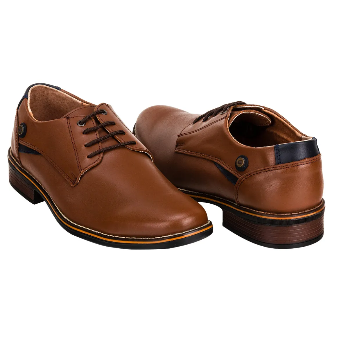 Zapato Formal Casual Para Hombre Epidemia Camel/Negro 02394-95